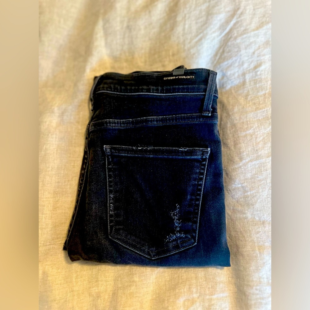 Black distressed citizens of humanity skinny jeans